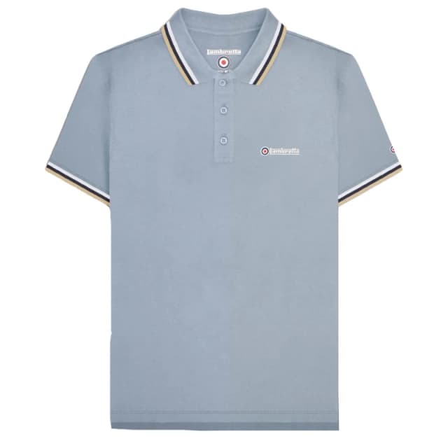 Lambretta Lambretta Men SS25 Triple Tipped Big & Tall Polo Shirt in Dark Blue Size: 3X-Large Dark Blue XXXL Male 5063703802321