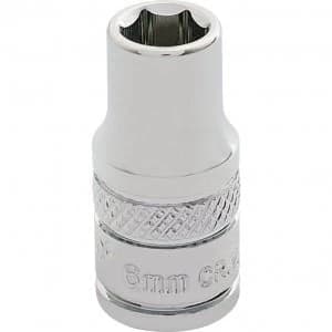 Draper 1/4" Drive Polished Finish Hexagon Socket Metric 1/4" 6mm