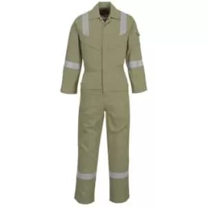 Portwest - FR21KHRXL - sz XL Flame Resistant Super Light Weight Anti-Static Coverall 210g - Khaki - Khaki