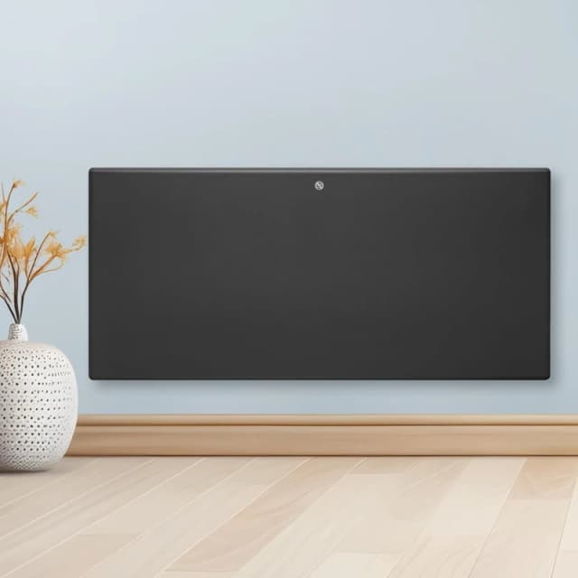 PURUS 600W Electric Panel Heater Eco Radiator Grey Wall Mounted & Freestanding Thermostat Control & Setback Timer Lot 20 White