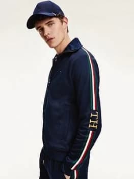 Tommy Hilfiger Th Monogram Zip Through Tracksuit Top - Navy