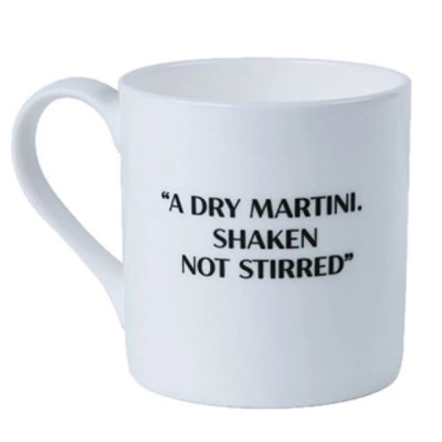 James Bond Martini Recipe Bone China Mug White unisex