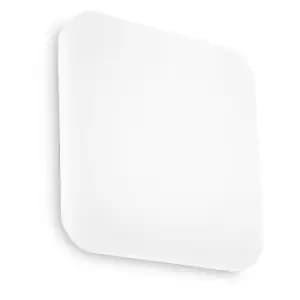 Clara Square LED Flush Ceiling Light White, 3000K, Non-Dim - Ideal Lux