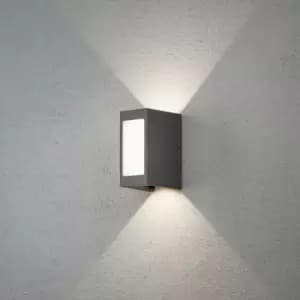Konstsmide Cremona Outdoor Modern Up Down Wall Light LED Dark Grey, IP54