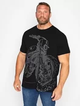 BadRhino Large Motorbike T-Shirt - Black, Size 3XL, Men