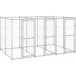 Vidaxl - Outdoor Dog Kennel Galvanised Steel 7.26 m² Silver