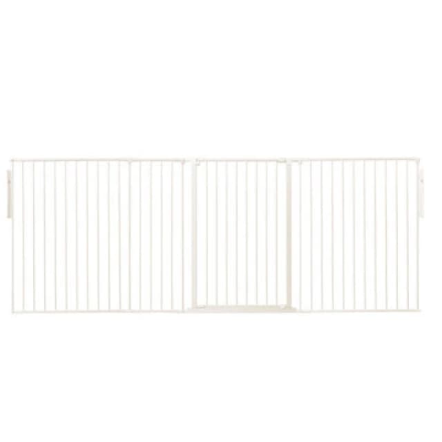 Safetots Premium Extra Tall Room Divider, Up To 272Cm Wide, White, 105Cm Tall, Multi Panel Barrier For Baby And Toddler