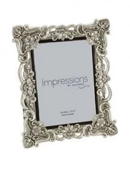 Impressions Antique Floral Resin Photo Frame ; 5 X 7 Inch