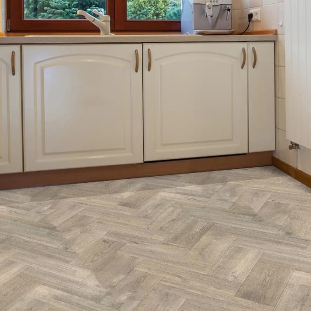 Vinyl Flooring Herringbone 2 X 3M RIM MAY 169L