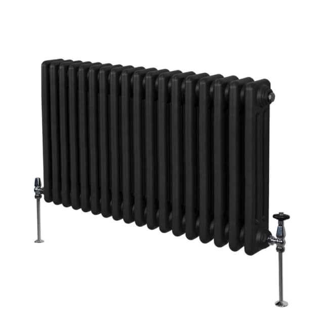 MonsterShop Traditional 3 Column Radiator - 600 X 832mm - Black