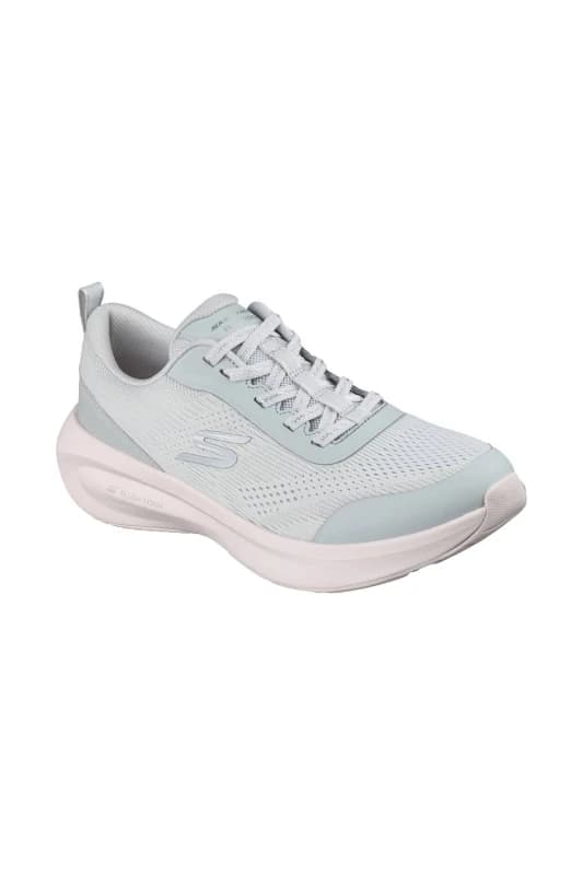 Skechers Womens PLUSH FOAM Mesh Lace-Up Light Grey Size: 4 Light Grey Female 4