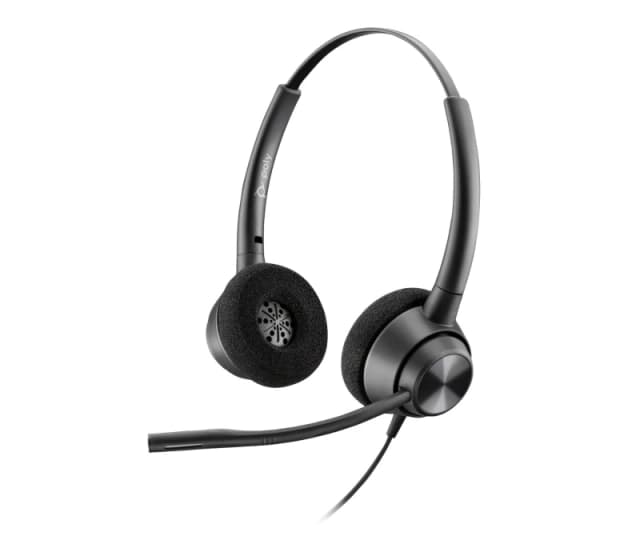 HP POLY EncorePro 320 with Quick Disconnect Binaural Headset TAA 77T26AA