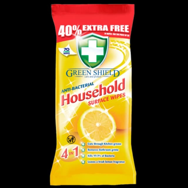 Green Shield Antibacterial Cleaning Wipes - 70 pcs 5316