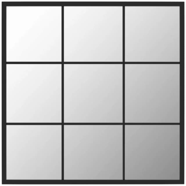 VIDAXL Wall Mirror Black 60x60cm Metal Vidaxl 8720286854433
