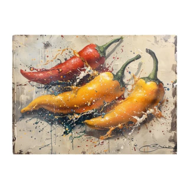 Warren Reed Designer Vivid Burst: Pepper Splash Chopping Board