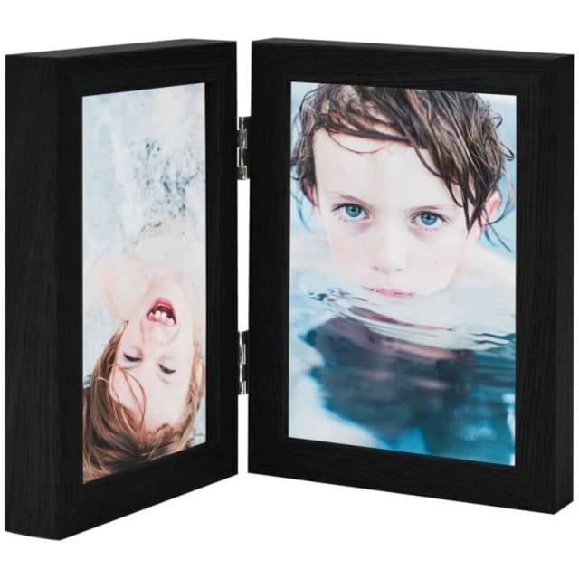 VIDAXL Bifold Photo Frame Collage Black 2x Vidaxl 8720286491607