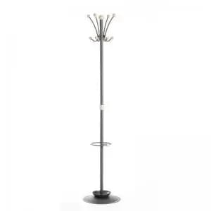 Coat & umbrella stand with 8 coat hooks and 8 umbrella hooks