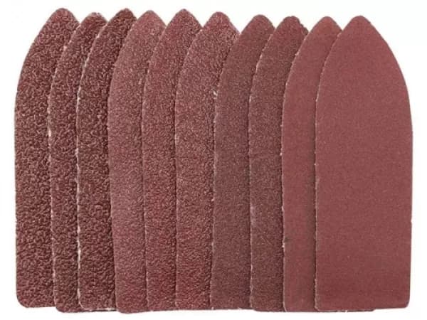 Draper Ten 120 Grit Hook and Loop Finger Sander Sheets (67 x 67 x 22mm)