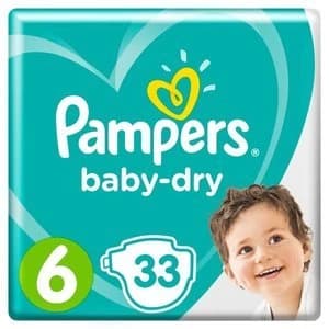 Pampers Baby Dry Size 6 33 Nappies