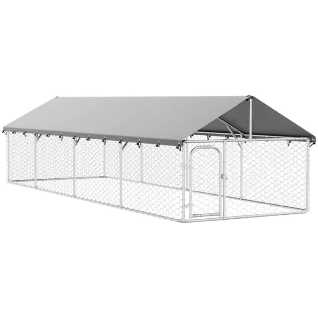 VIDAXL Outdoor Dog Kennel with Roof 600x200x150cm Vidaxl 8720286705094