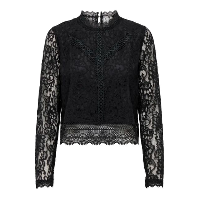 Only Lace Short Blouse Black Women XS