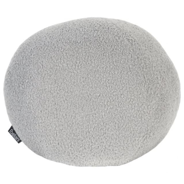 Beliani Throw Cushion Salvia Boucle 30 X 30 Cm Grey Solid