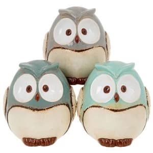 Village Pottery Round Owl Money Box (1 Random Supplied)
