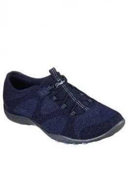 Skechers Breath Easy Opportuknity Plimsoll - Navy, Size 5, Women