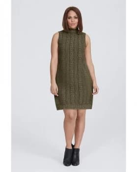 Elvi Khaki Lace Dress