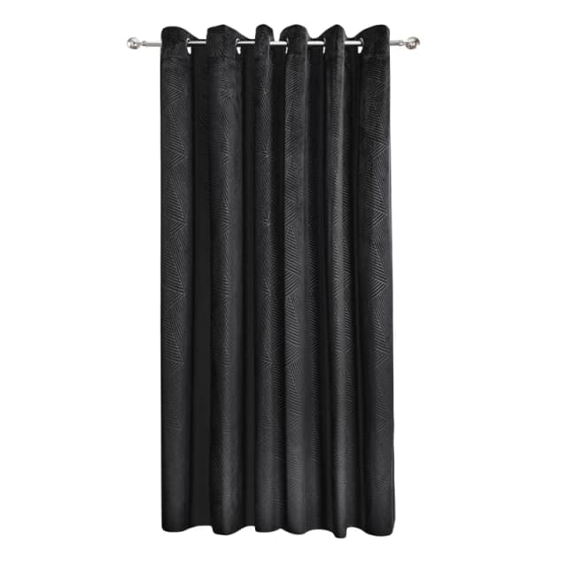 Emma Barclay Door Curtain Thermal Blackout Eyelet Midnight Black unisex 168x213cm