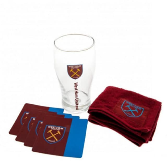 West Ham United FC West Ham United FC Official Mini Bar Set in Red Red One Size Unisex 5059000787171