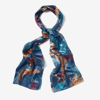 Biba Printed Devore Scarf - Big Cat