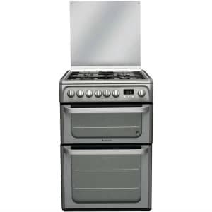 Hotpoint Ultima HUD61GS Gas Hob Double Oven Dual Fuel Cooker