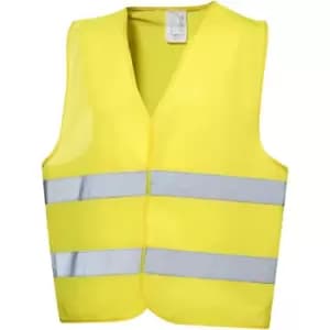 Professional Safety Vest In Pouch (57 x 70 cm) (Neon Yellow) - Neon Yellow - Bullet