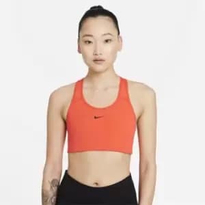 Nike Swoosh Womens Medium-Support 1 Piece Pad Sports Bra - Red