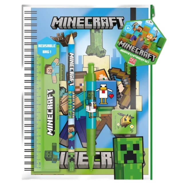 Minecraft (Characters) A5 Bumper Stationery Set, Multi SR74684