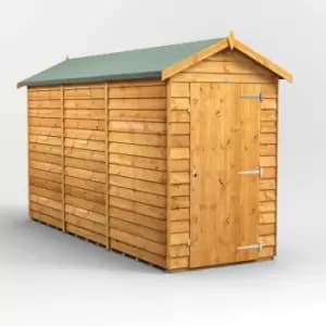 12X4 Power Overlap Apex Windowless Shed