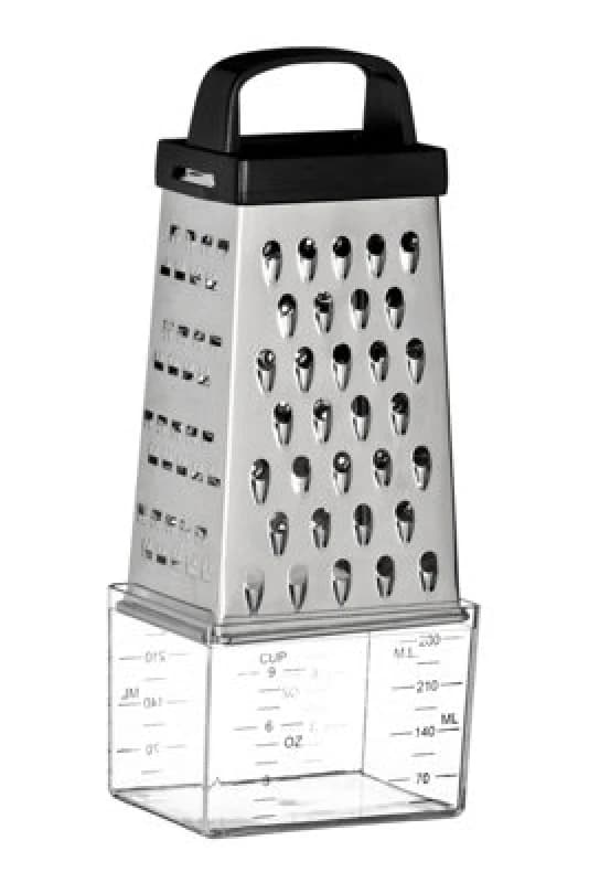 Interiors by Premier Silver Kitchenware 4 Sided Grater with Collection Compartment Silver