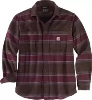 Carhartt Hamilton Fleece Lined Shirt, brown Size M brown, Size M
