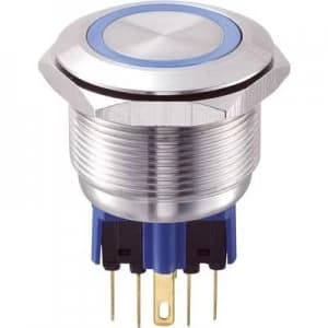 TRU COMPONENTS GQ25 11EB12V Tamper proof pushbutton 250 V AC 5 A 1 x OnOn IP65 momentary
