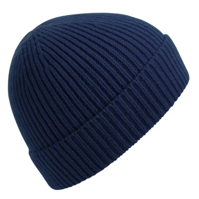 Beechfield Beechfield Men Rib Knit Beanie in Navy Navy One Size Male 5063425111671