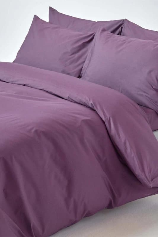 Homescapes Grape Egyptian Cotton Duvet Cover With Pillowcases 200 Tc, Super King