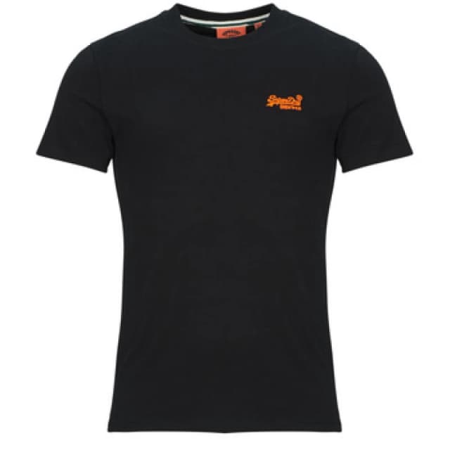 Superdry Essential Logo T-Shirt Black/Hazard Orange XXL
