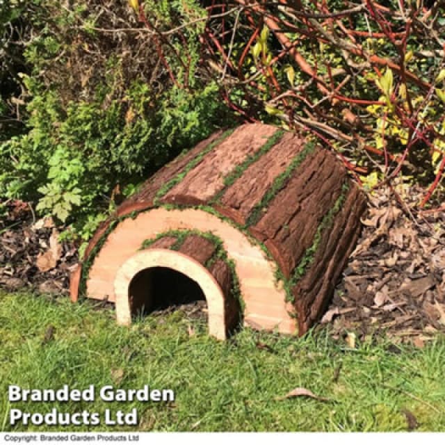 Garden Gear Natural Bark & Moss Hedgehog House Safe Outdoor Hibernation Wildlife Animal Shelter, Waterproof & Predator Proof Habitat Hotel