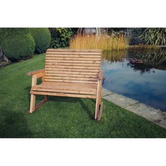 Churnet Valley Garden Furniture Ltd Valley Rocking Bench - Partially Assembled - Set of Cushions Inc in Brown Brown Unisex