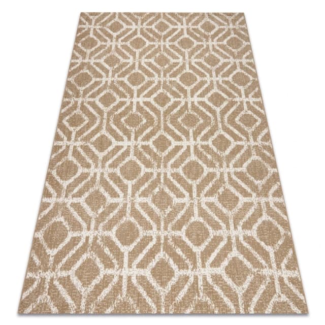 RugsX Carpet Flat 48957265 Geometric Rhombus Natural Beige String 140X200 Cm