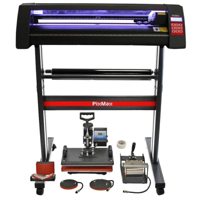 Monstershop Vinyl Cutter LED, 5 in 1 Heat Press & Signcut Pro Black unisex