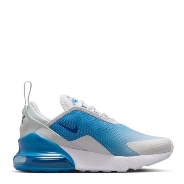 Nike Air Max 270 Childrens Trainers White/Blue male 2 (34)