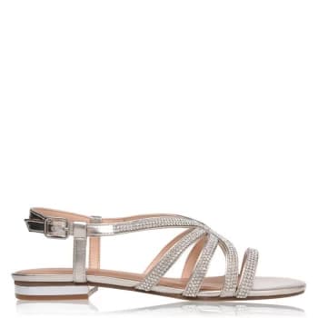 Linea Diamante Strap Sandals - Gold