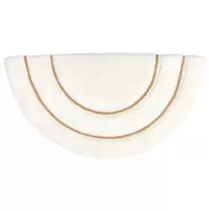 Furn Semi-Circle Bath Mat (One Size) (White/Ochre Yellow)